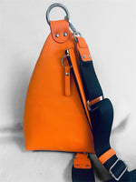 NEW - Delta Sling Bag  - 9 COLOURS - Leather Front and Back Cross Body Bag