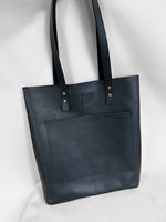 Timeless - Luxury Soft Full-Grain Black Leather Tote Bag