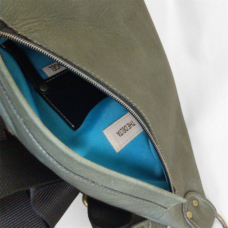 NEW - Delta Sling Bag  - 9 COLOURS - Leather Front and Back Cross Body Bag