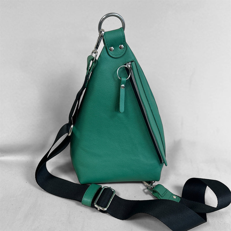 NEW - Delta Sling Bag  - 9 COLOURS - Leather Front and Back Cross Body Bag