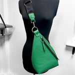 NEW - Delta Sling Bag  - 9 COLOURS - Leather Front and Back Cross Body Bag