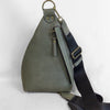 NEW - Delta Sling Bag  - 9 COLOURS - Leather Front and Back Cross Body Bag