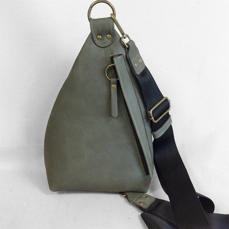 NEW - Delta Sling Bag  - 9 COLOURS - Leather Front and Back Cross Body Bag