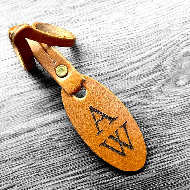Leather Monogrammed Tag - up to 3 initials