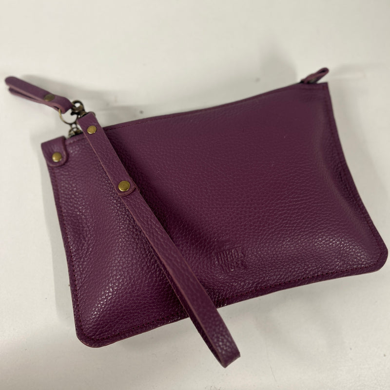 Large Wristlet Cllutch - Aubergine Purple - Individual Design