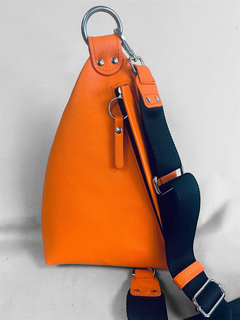 NEW - Delta Sling Bag  - 9 COLOURS - Leather Front and Back Cross Body Bag