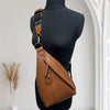 NEW - Delta Sling Bag  - 9 COLOURS - Leather Front and Back Cross Body Bag