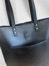 Timeless - Luxury Soft Full-Grain Black Leather Tote Bag