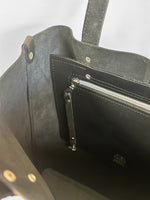 Timeless - Luxury Soft Full-Grain Black Leather Tote Bag