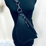 NEW - Delta Sling Bag  - 9 COLOURS - Leather Front and Back Cross Body Bag