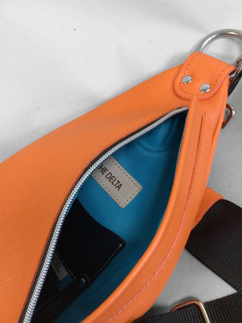 NEW - Delta Sling Bag  - 9 COLOURS - Leather Front and Back Cross Body Bag