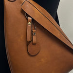 NEW - Delta Sling Bag  - 9 COLOURS - Leather Front and Back Cross Body Bag
