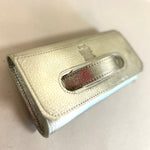 Gold/Silver Leather Grab Handled Clutch - Updated Version 2024