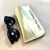 Gold Leather Sunglasses Case