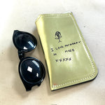 Gold Leather Sunglasses Case