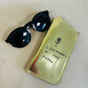 Gold Leather Sunglasses Case