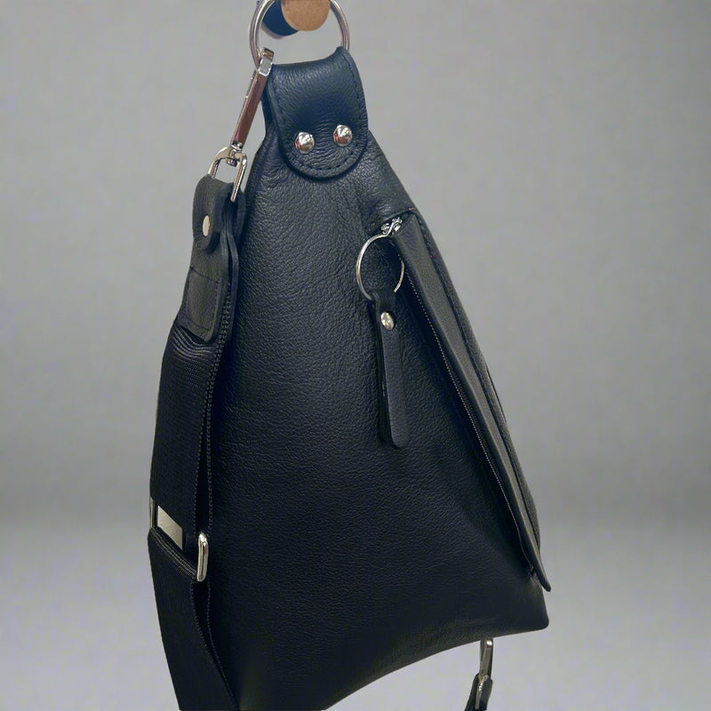 NEW - Delta Sling Bag  - 9 COLOURS - Leather Front and Back Cross Body Bag