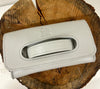 Soft Grey Grab Handle Clutch Bag - 2 Strap Bundle Deal