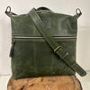THE GENIUS - 4 in 1 Leather Multiway Bag -  OLIVE GREEN