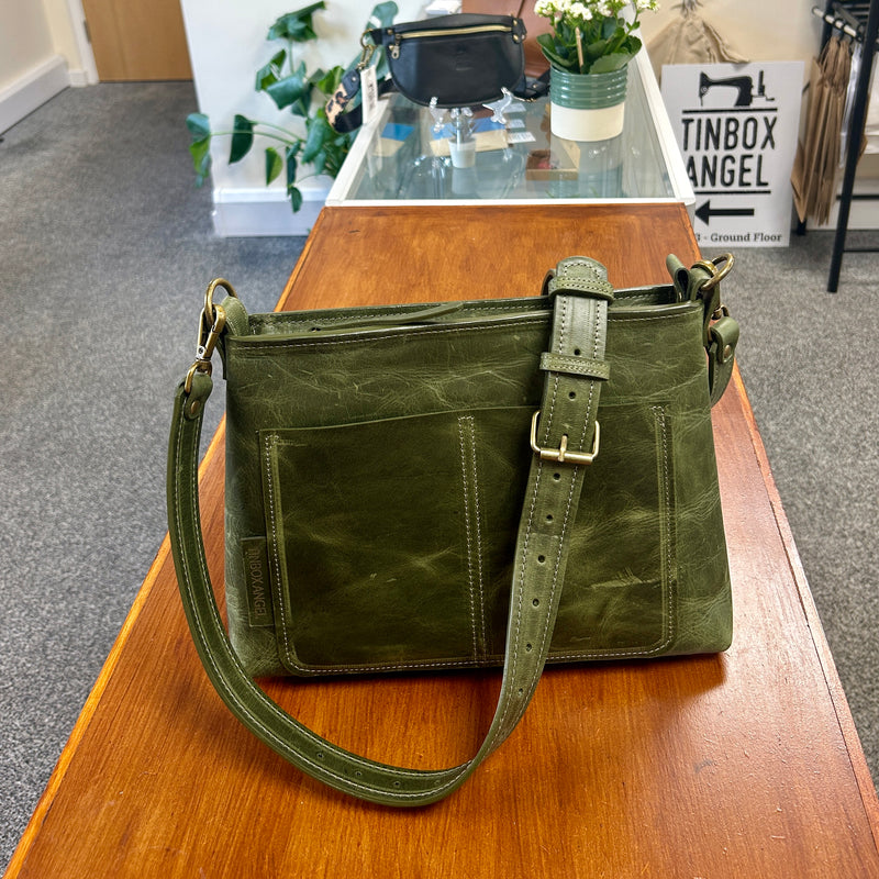 ESSENCE - Olive Zip top Crossbody/Shoulder Handbag - Classic