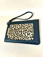 LIMITED EDITION - Savanna - Luxury Wristlet Cutch with Animal Print Pocket