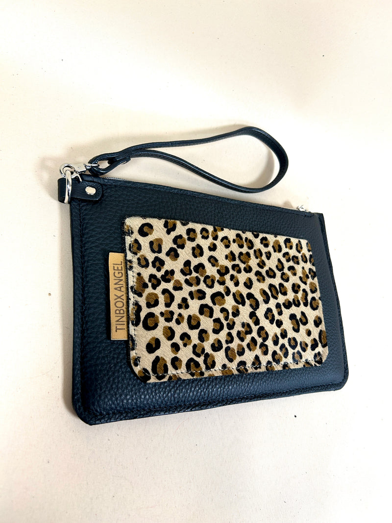 LIMITED EDITION - Savanna - Luxury Wristlet Cutch with Animal Print Pocket