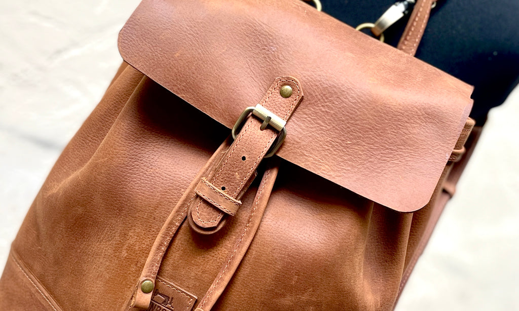 Brown Leather Backpack Purse Multiway Leather Back Bag SALE 