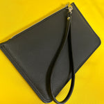 ‘Noir’  Luxury Black Leather Clutch  - READY TO SHIP