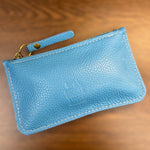 Bubblegum Blue Coin Purse- Leather Coin Purse - Bestseller - Ready to Ship