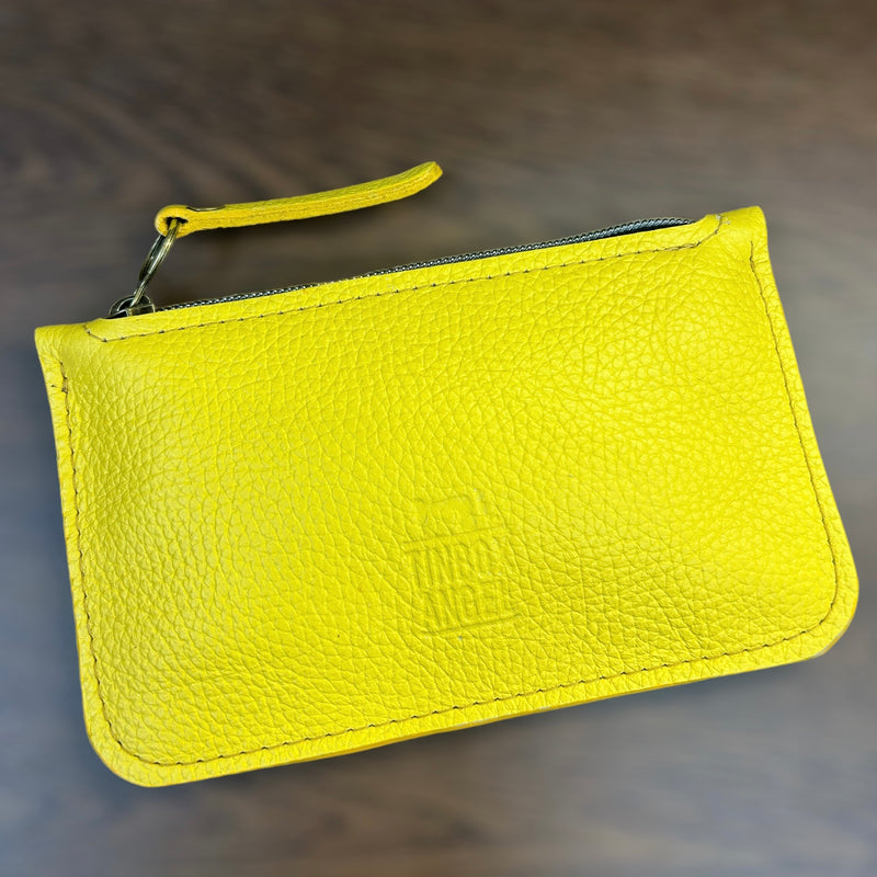 Yellow Coin Purse- Leather Coin Purse - Bestseller - Ready to Ship