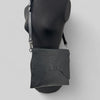 MEDIUM Natural Edge Crossbody Bag - Black Soft Leather