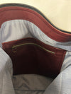 Safari Leather Tote Bag  - Animal Print Panel - Bucket Style Soft Strap - Raw and Rustic