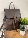 Multi-way Drawstring Bag With Buckle Front Flap