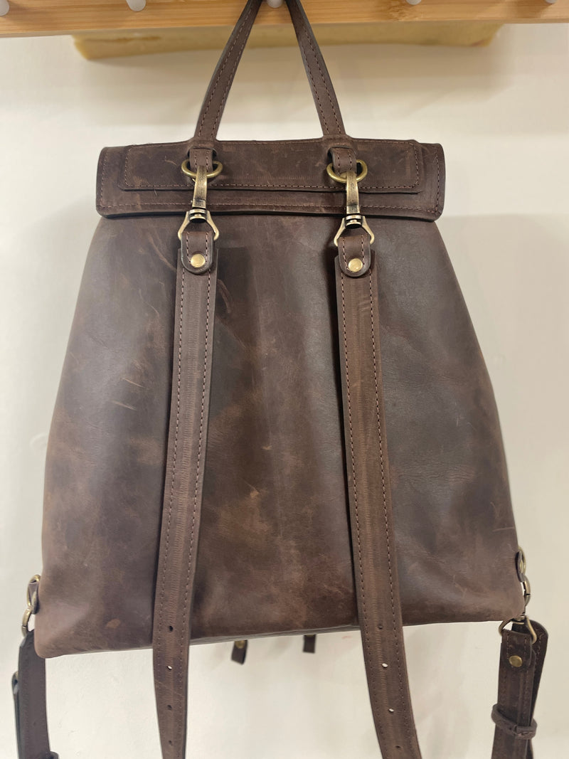 Multi-way Drawstring Bag With Buckle Front Flap