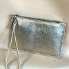 Starlight - Metallic Leather Clutch - Gold/Silver