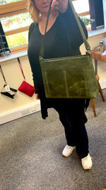 ESSENCE - Olive Zip top Crossbody/Shoulder Handbag - Classic