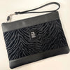 Luxury Velvet & Leather Clutch Bag