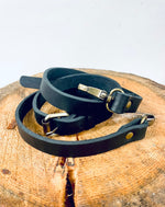 BUCKET BAG - High Quality Black Leather - Optional Shoulder Strap