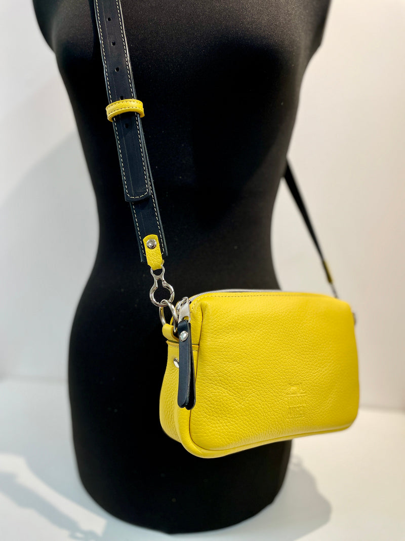 Yellow Camera Bag with Full Leather Lining