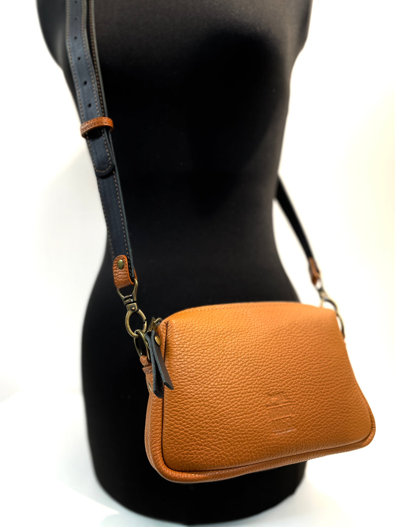 Luxury Tan Camera Bag With Full Leather Lining - Tan