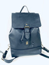 Navy Pebble-Grain, Large Leather Rucksack