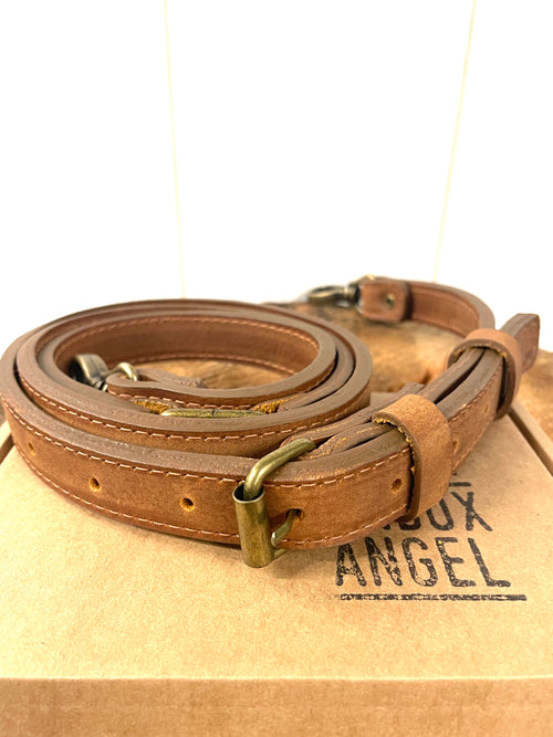 1 inch double thickness, stitched adjustable buckle strap