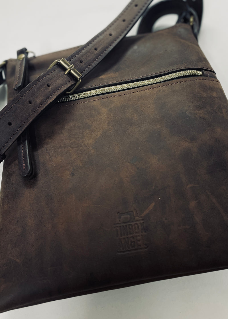 ‘Vintage leather ’ - Crossbody Bag Small