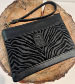 Luxury Velvet & Leather Clutch Bag