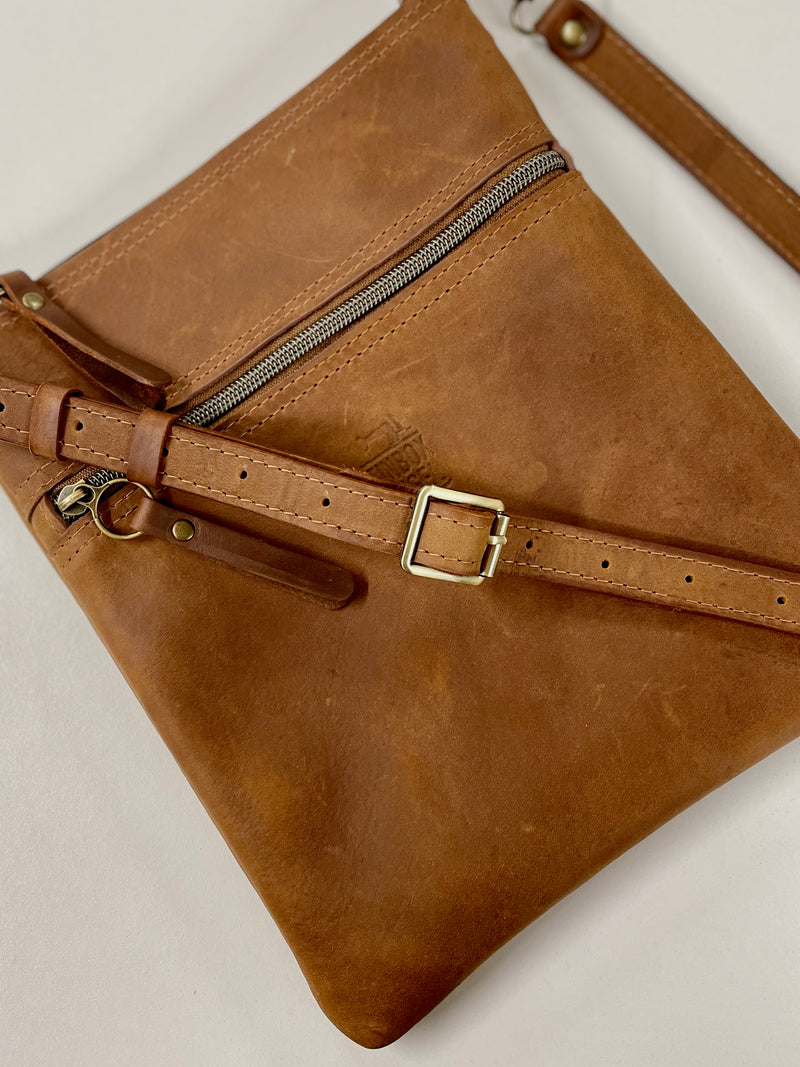 ‘Vintage leather ’ - Crossbody Bag Small