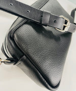 Pebble Grain Black Camera Bag - Luxury Leather Lined