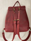 Chilli Red - Natural Leather Classic Multi-Way Rucksack